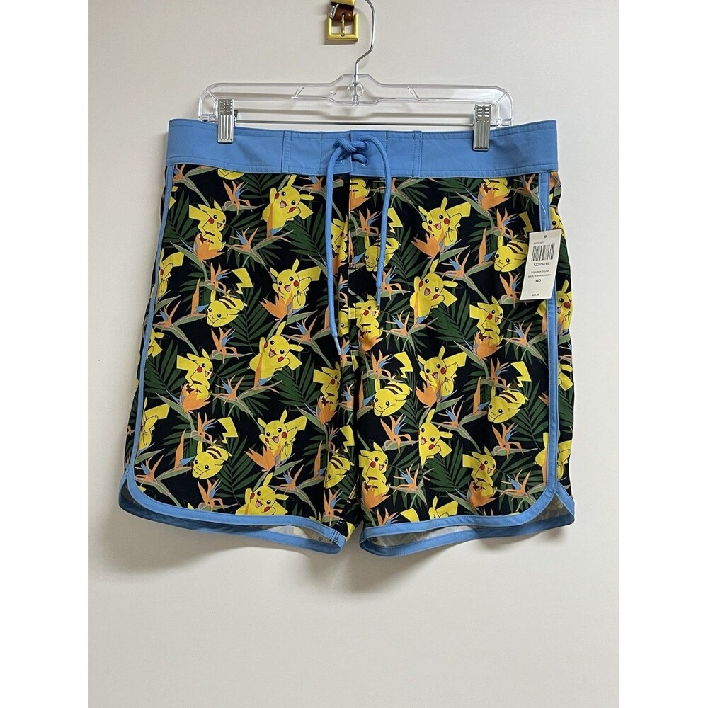 Hot Topic Pokémon Pikachu Tropical Print Board Shorts Swim Trunks Men's M